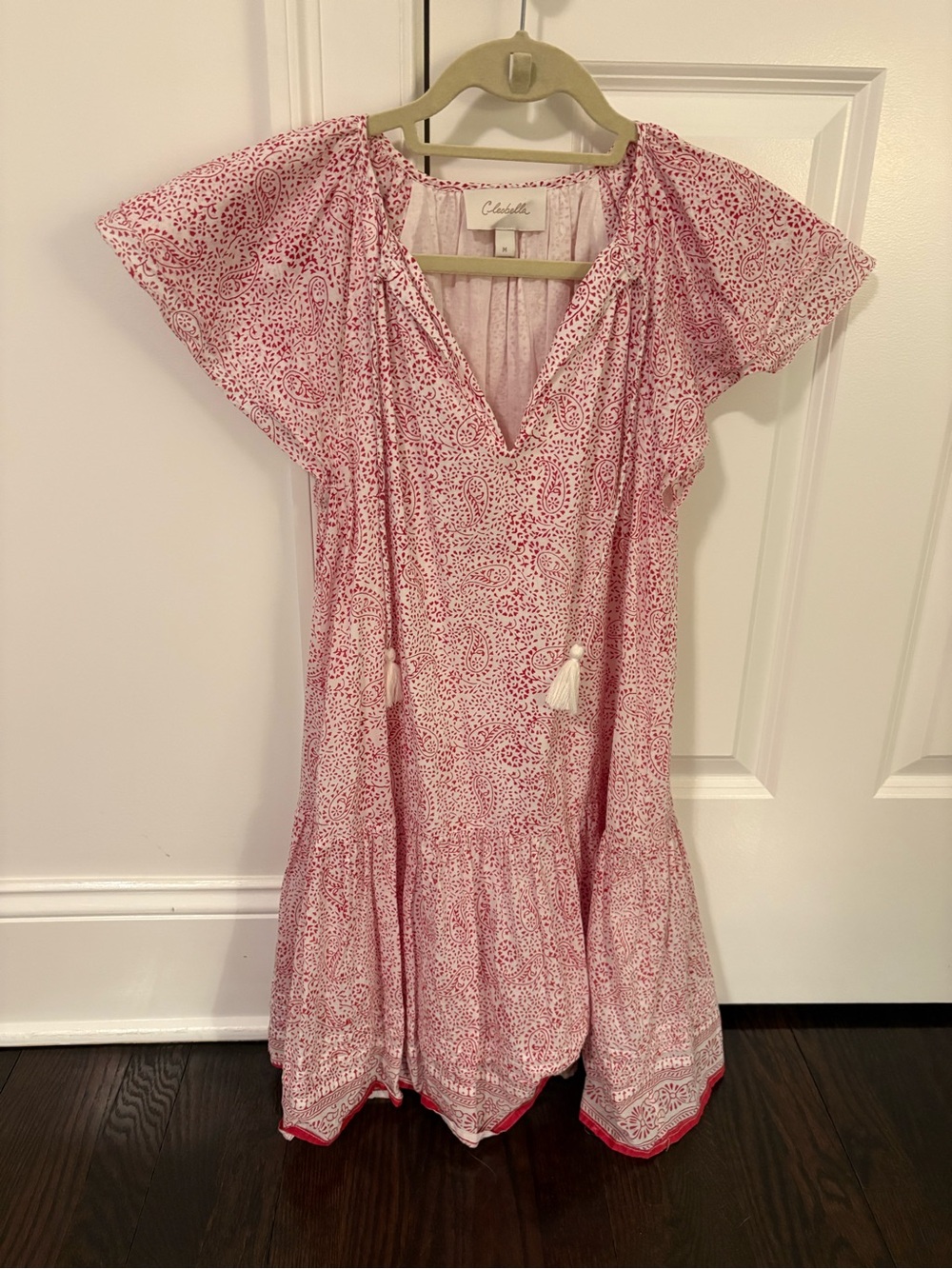Cleobella Jaya Pink Paisley Mini Dress in M. - Picture 2 of 3
